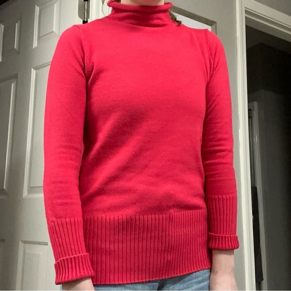 French Connection Babysoft‎ Roll Neck Sweater Jumper Mars Red Size small